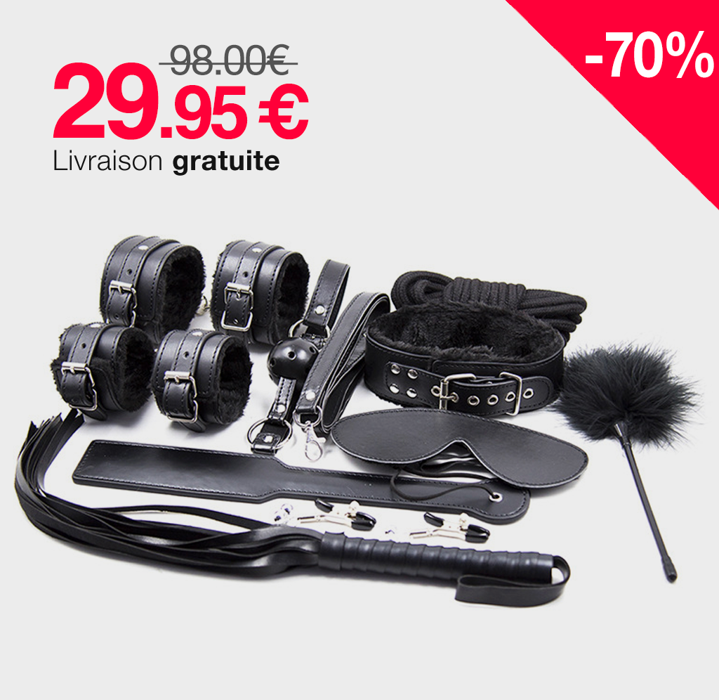 Kit Initiation BDSM Cuir 10 pièces
