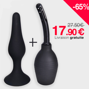 Kit Préparation Sodomie : Poire Lavement et Plug