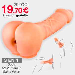 Le 3 en 1 : Gode, Masturbateur, Gaine Pénis