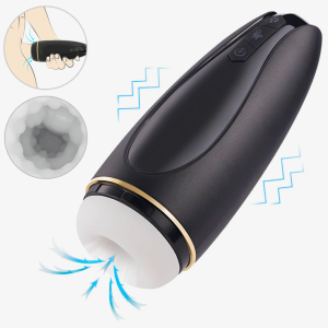 Masturbateur Suceur DEEPTHROAT - 5 Modes Aspiration + 9 modes vibrants